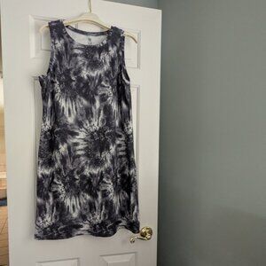 Gaiam Hudson Odyssey Gray/White Active Sleeveless Dress Size Large